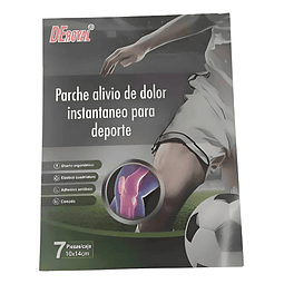 7 Parches Alivio De Dolor Instantaneo Para Deporte 10x14cm (ref 21687)