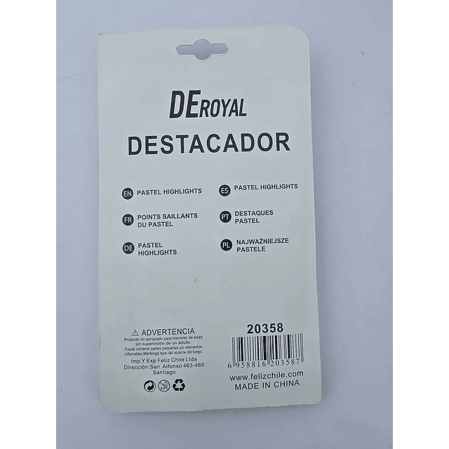 Set 6 Marcador Resaltador Fino De Precisión Pastel (ref 20358)