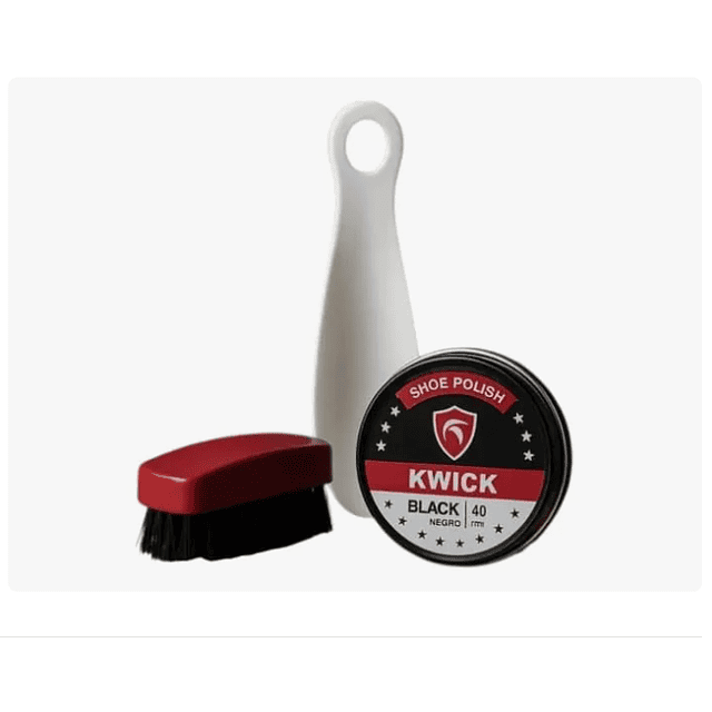 Lustrador De Zapatos Betún Negra Kit 4unds Con Calzador (ref 21362)