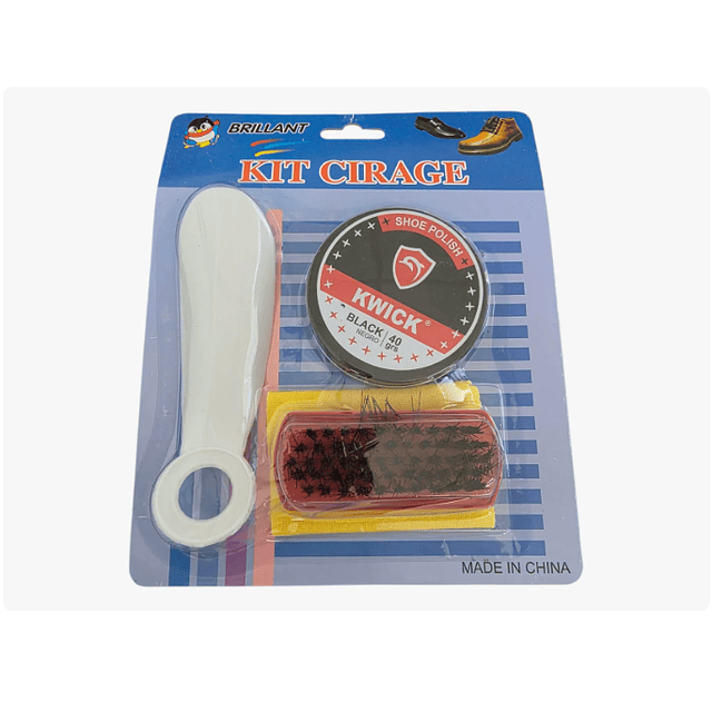 Lustrador De Zapatos Betún Negra Kit 4unds Con Calzador (ref 21362)