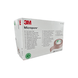 Tela Adhesiva Papel Micropore Piel / 3M /  1.25cm x 9.1mts