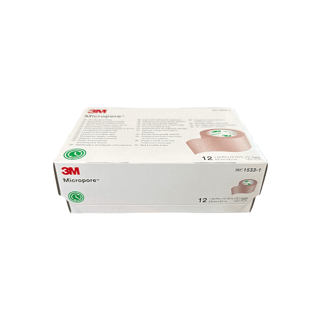 Tela Adhesiva Papel Micropore Piel / 3M / 2,5cm x 9.1mts