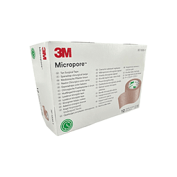 Tela Adhesiva Papel Micropore Piel / 3M / 2,5cm x 9.1mts