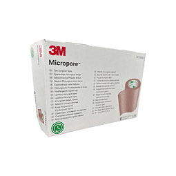 Tela Adhesiva Papel Micropore Piel / 3M / 5cm x 9.1mts