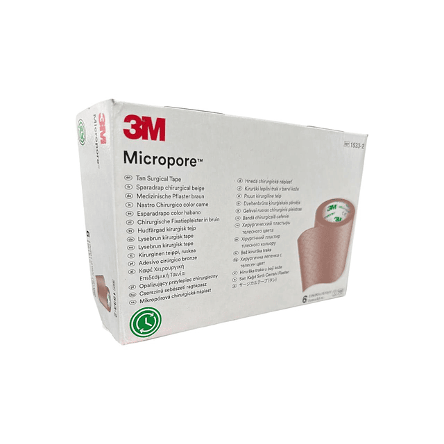 Tela Adhesiva Papel Micropore Piel / 3M / 5cm x 9.1mts