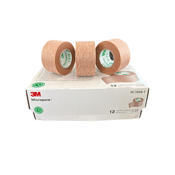 Tela Adh. Papel Micropore Piel / 1UNID / 3M / 2,5cm x 9.1mts