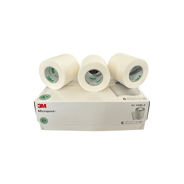 Tela Adhesiva Papel Micropore Blanca / 3M / 5cm x 9.1mts