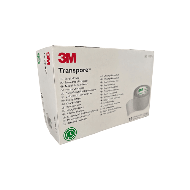 Tela Adhesiva Transpore / 3M / 2.5cm x 9.1mts