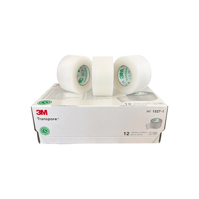 Tela Adhesiva Transpore / 3M / 2.5cm x 9.1mts