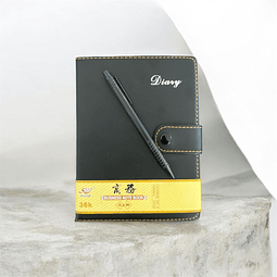 Cuaderno Diario 36k Con Tapa Dura Y Lápiz (ref 20761) 