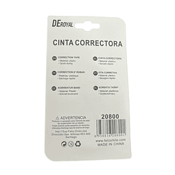 Cinta Correctora Deroyal 5mm (ref 20800)