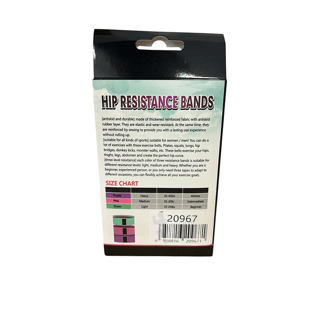 Bandas De Resistencia Para Glúteos Y Piernas (ref 20967)