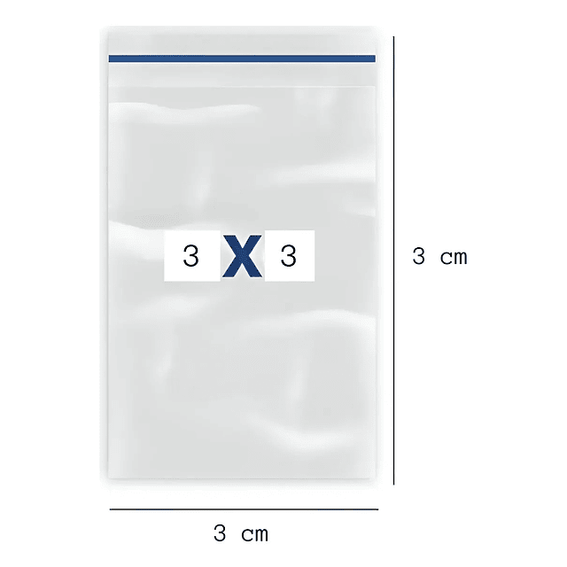 Bolsa Cierre Zipper Hermética 3x3 100 Unidades