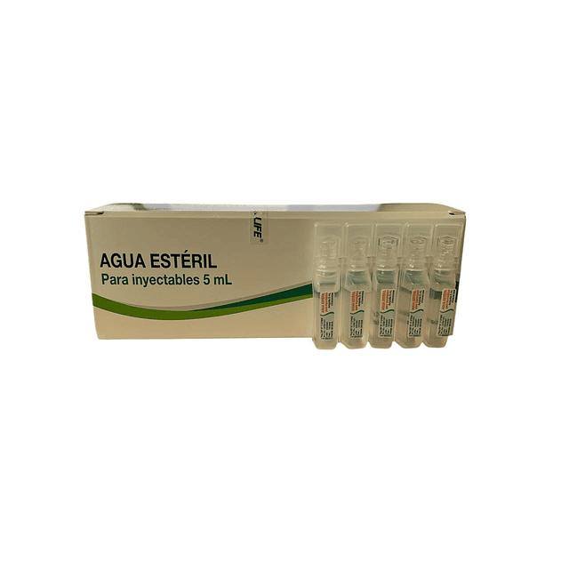 Agua Esteril Inyectable 5ml Pack de 10Uds