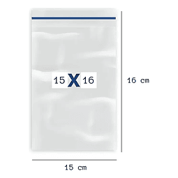 Bolsa Cierre Zipper Hermética 15x16 100 Unidades