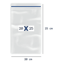 Bolsa Cierre Zipper Hermética 20x25 100 Unidades