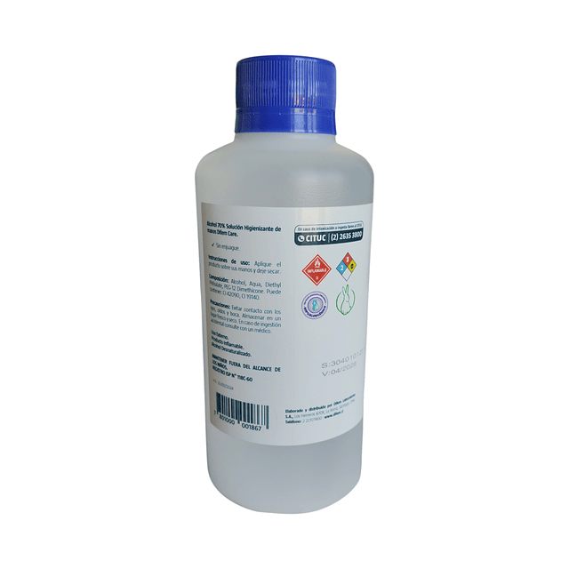 Alcohol Higienizante de manos 70% Difem 250ml 