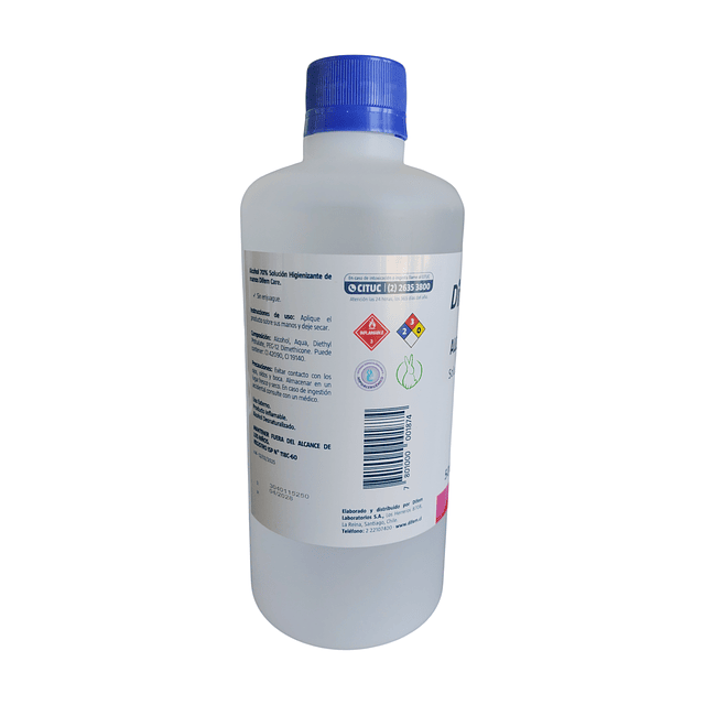 Alcohol Higienizante de manos 70% Difem 500ml 