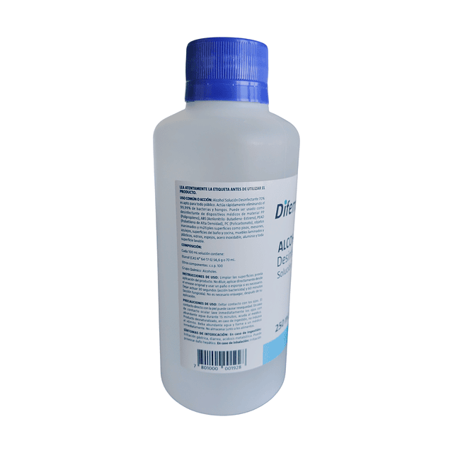 Alcohol Desinfectante 70% Difem 250ml