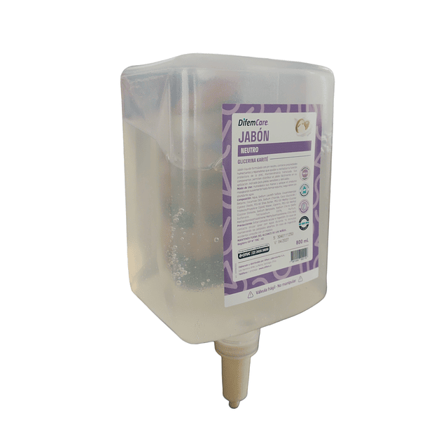 Jabon Neutro Con Glicerina Karite 800ml Difem Care