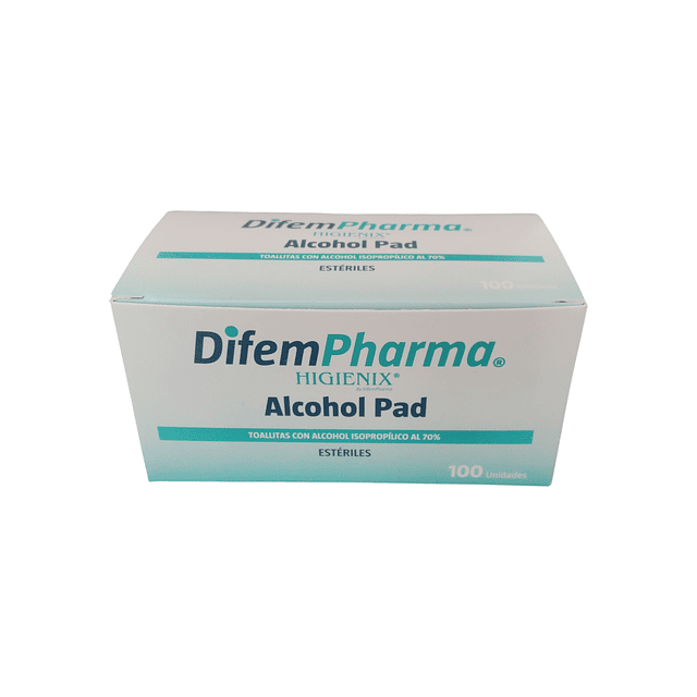 Toallitas Higienix Alcohol Pad Caja 100 Unidades Difempharma