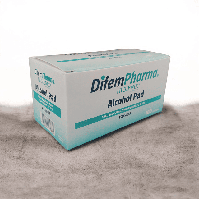 Toallitas Higienix Alcohol Pad Caja 100 Unidades Difempharma