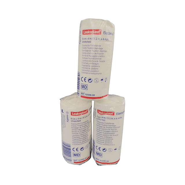 Venda De Gasa Elasticada Elastomull 8cm X 4m - Caja 20 Unidades