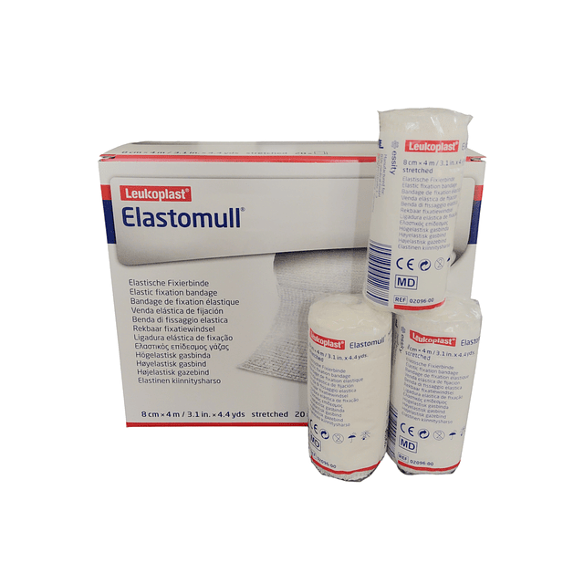 Venda De Gasa Elasticada Elastomull 8cm X 4m - Caja 20 Unidades