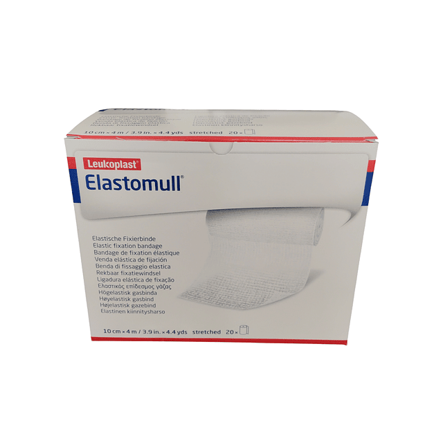 Venda De Gasa Elasticada Elastomull 10cm X 4m - Caja 20 Unidades