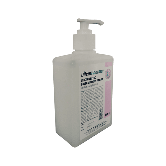 Jabón Neutro Balsámico Sin Aroma 340ml Difem Care