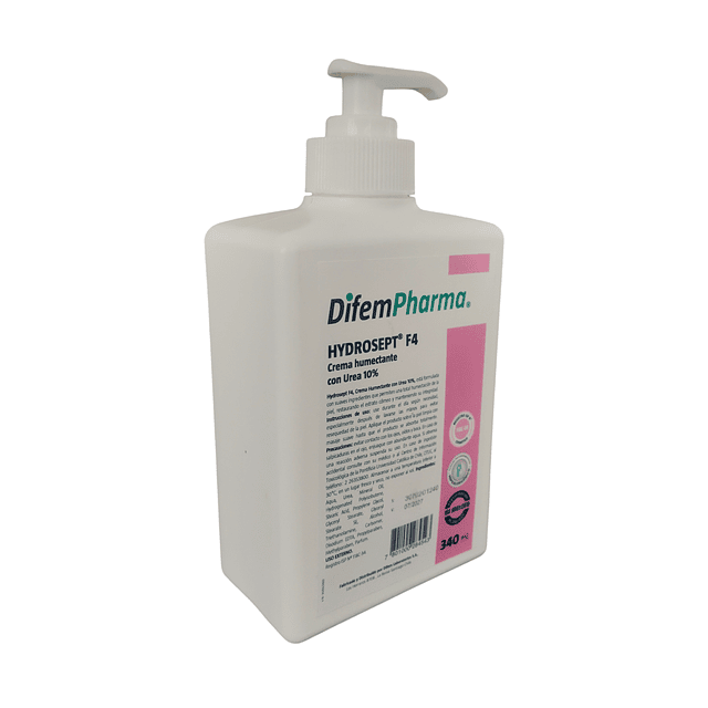 Crema Humectante Hydrosept F4 Urea 10% 340ml Difem Pharma 
