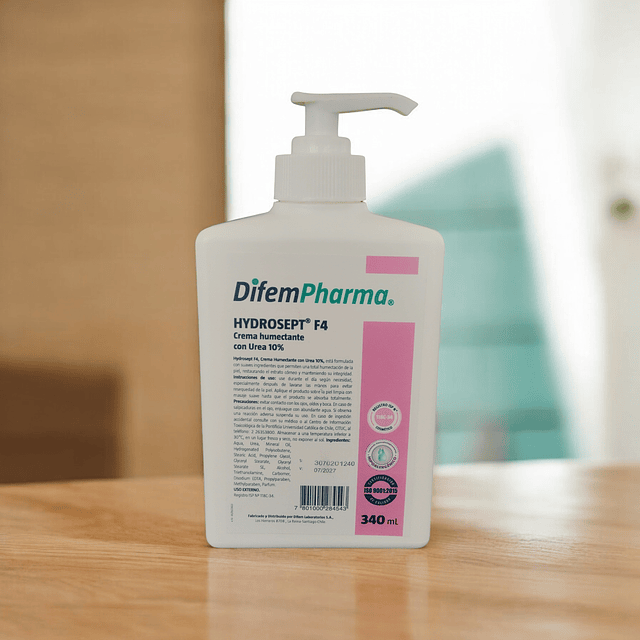 Crema Humectante Hydrosept F4 Urea 10% 340ml Difem Pharma 
