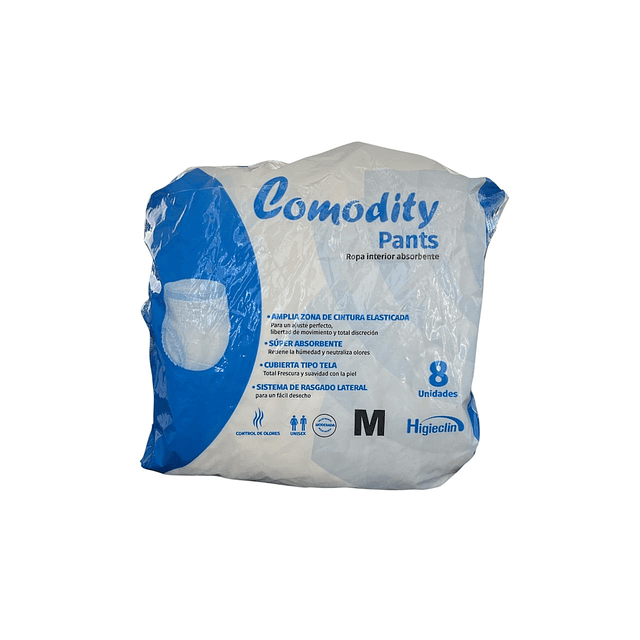 Pañales Para Adultos Comodity Pants Tallas M, G, Xg 8 Unid.