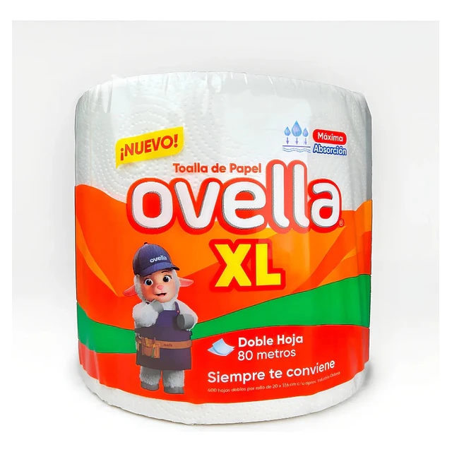 Toalla De Papel Nova Marca Ovella Xl 80 Metros