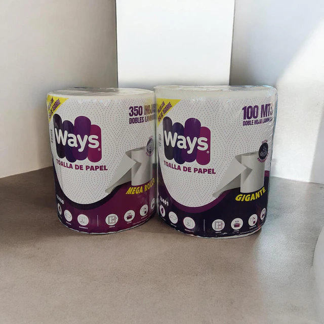 Toalla De Papel Nova Marca Ways 500 Hojas Dobles 100mts