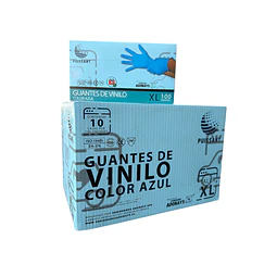 Guante Vinilo Azul Sin Polvo de 100 Unidades Variedades Adonays