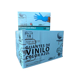 Guante Vinilo Azul Sin Polvo de 100 Unidades Variedades Adonays