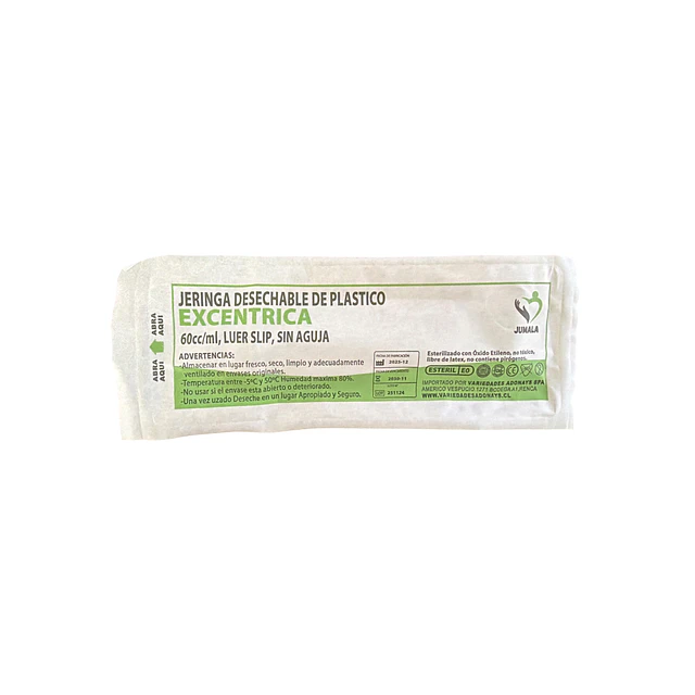 Jeringa Desechable Jumala Excéntrica 60ml Sin Aguja 