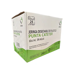 Jeringa Desechable Jumala Punta Catéter 60ml Sin Aguja 