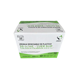 Jeringa Desechable Jumala Luer Slip 20ml 21g x 1 1/2