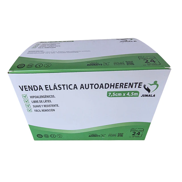 Venda Elástica Autoadherente Jumala 7,5cm X 4,5m - 1 Unidad