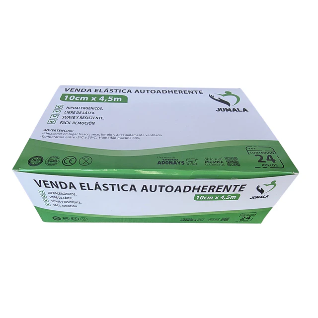 Venda Elástica Autoadherente Jumala 10cm X 4,5m - 1 Unidad