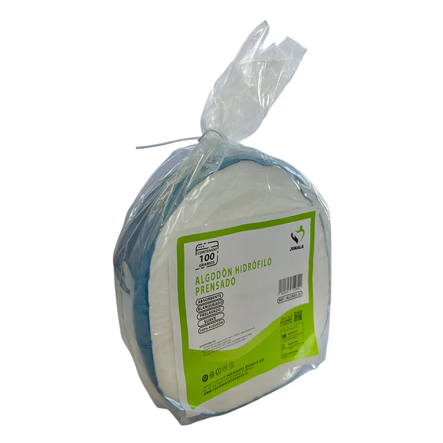 Algodón hidrófilo prensado 100grs  Jumala