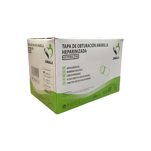 Tapa De Obturación Amarilla Jumala 100 Unidades 