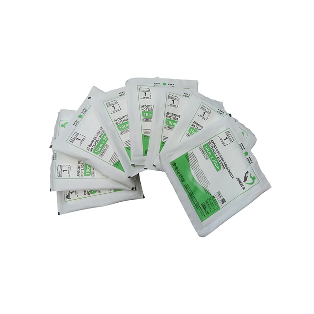 Apósito De Gasa Estéril Jumala 10x20 No Tejida 10 Unidades