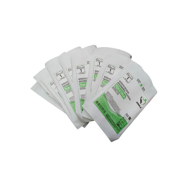 Aposito Gasa + Algodón Esteril Jumala 7x20 10 Unidades