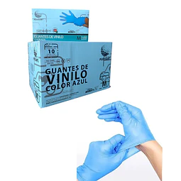 Guante Vinilo Azul Sin Polvo de 100 Unidades Variedades Adonays
