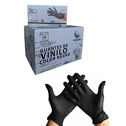 Guante Vinilo Negro Sin Polvo de 100 Unidades Variedades Adonays
