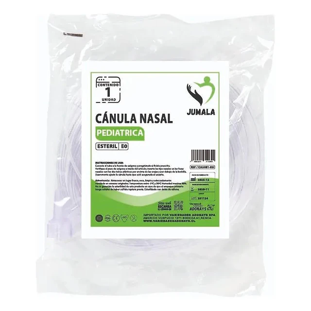 1 Unidad Canula Nasal De Oxigeno Pediatrica Jumala