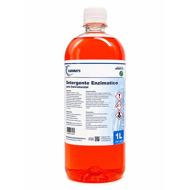Detergente Enzimatico Vadonays Naranjo Para Instrumental 1 Litro